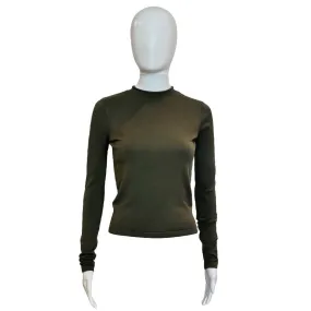 Long Sleeve Mock Neck Top | Olive