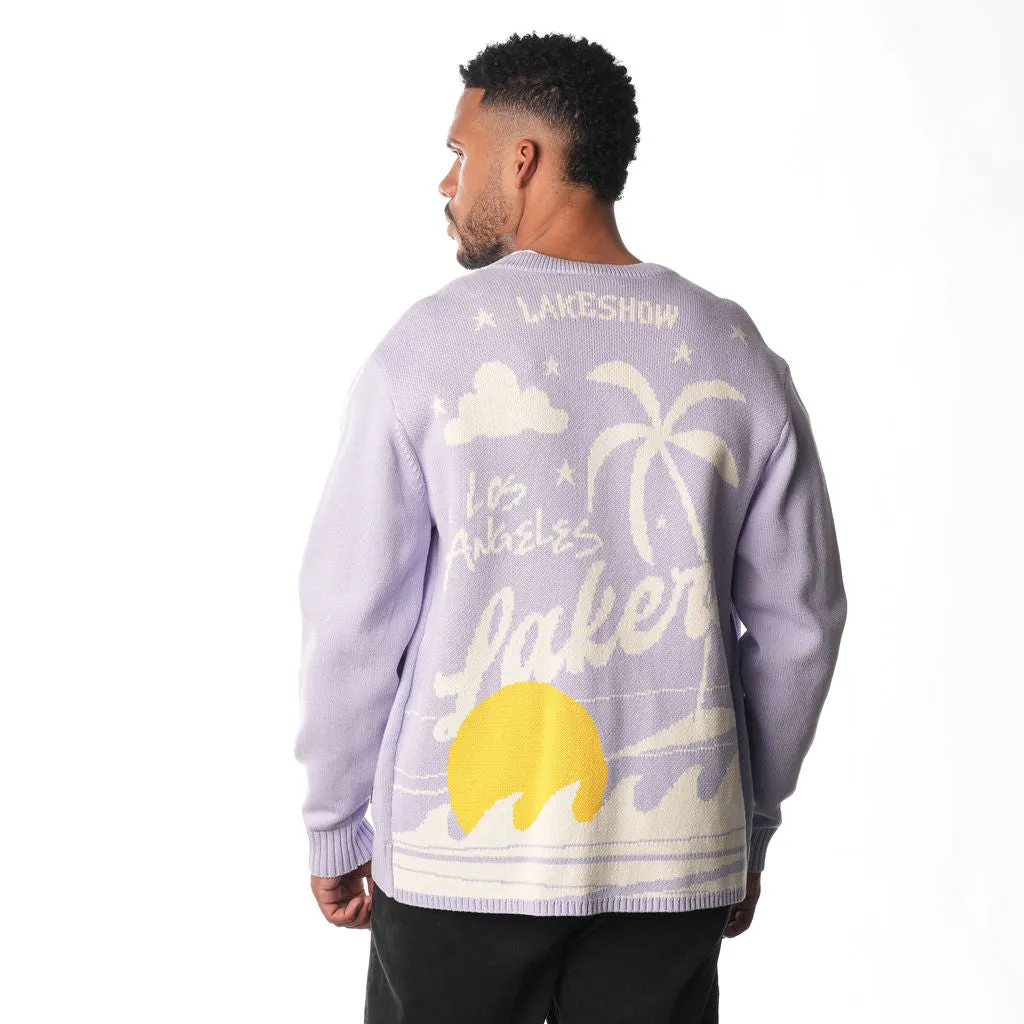 LOS ANGELES LAKERS BUTTON FRONT CARDIGAN - PURPLE