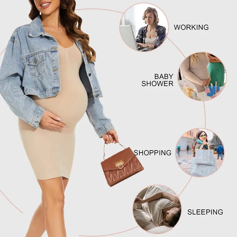 Maternity Shapewear Control Slips Underdress For Women Pregnancy Underwear Belly Back Adominal Support Underwear Seamless Dress