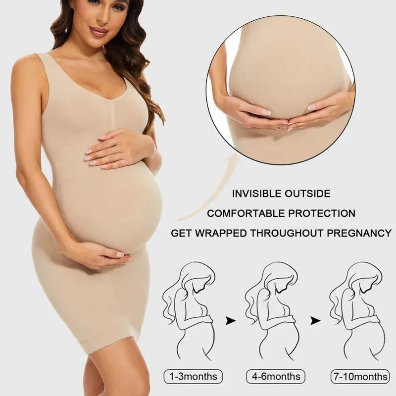 Maternity Shapewear Control Slips Underdress For Women Pregnancy Underwear Belly Back Adominal Support Underwear Seamless Dress