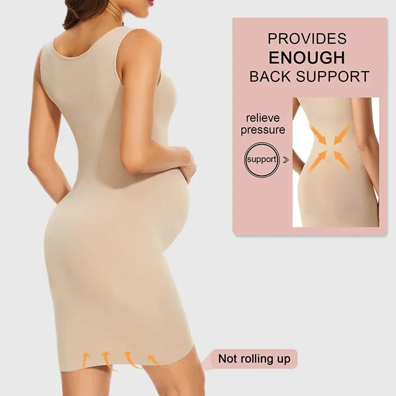 Maternity Shapewear Control Slips Underdress For Women Pregnancy Underwear Belly Back Adominal Support Underwear Seamless Dress