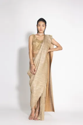 Metallic 2.0 Sari with Milkyway Crossover Top