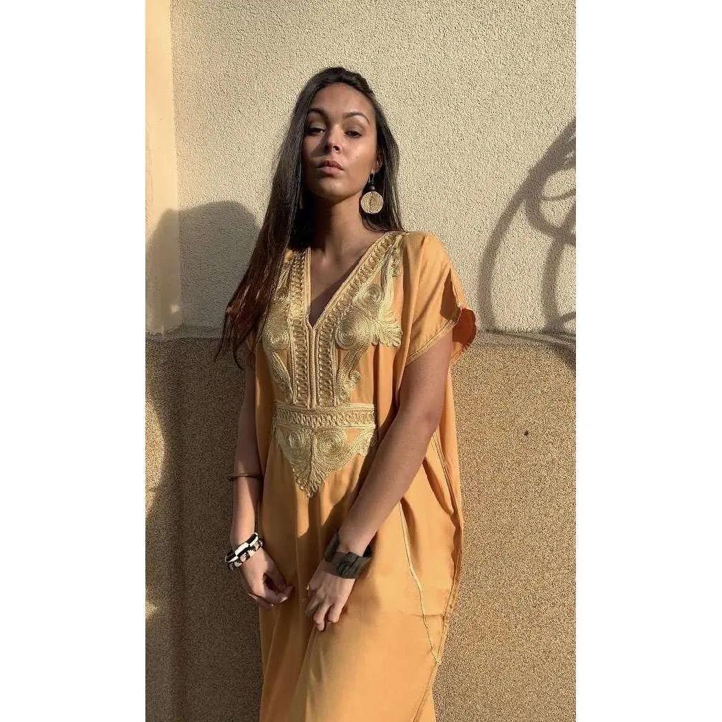 Mustard Yellow Gold Marine Kaftan Caftan & Loungewear