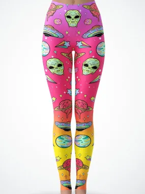 Neon Space Drip (Rainbow) Tights