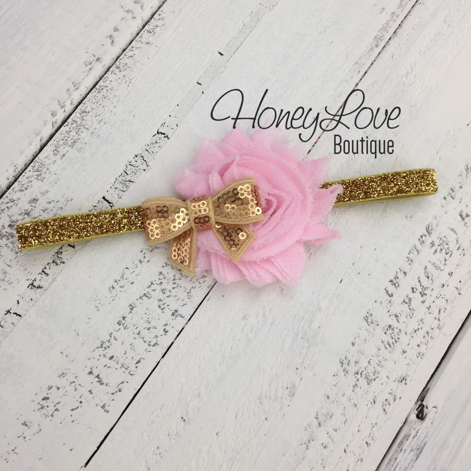 PERSONALIZED Name Outfit - Light Pink and Gold Glitter