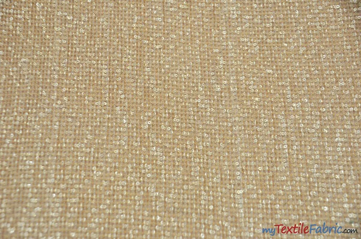 Pleated Glitz Sequins Fabric | Pleated Spandex Sequins Fabric | 56" Wide | Multiple Colors |