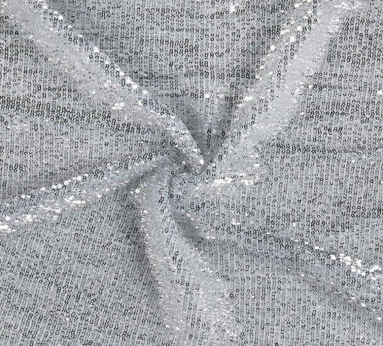 Pleated Glitz Sequins Fabric | Pleated Spandex Sequins Fabric | 56" Wide | Multiple Colors |