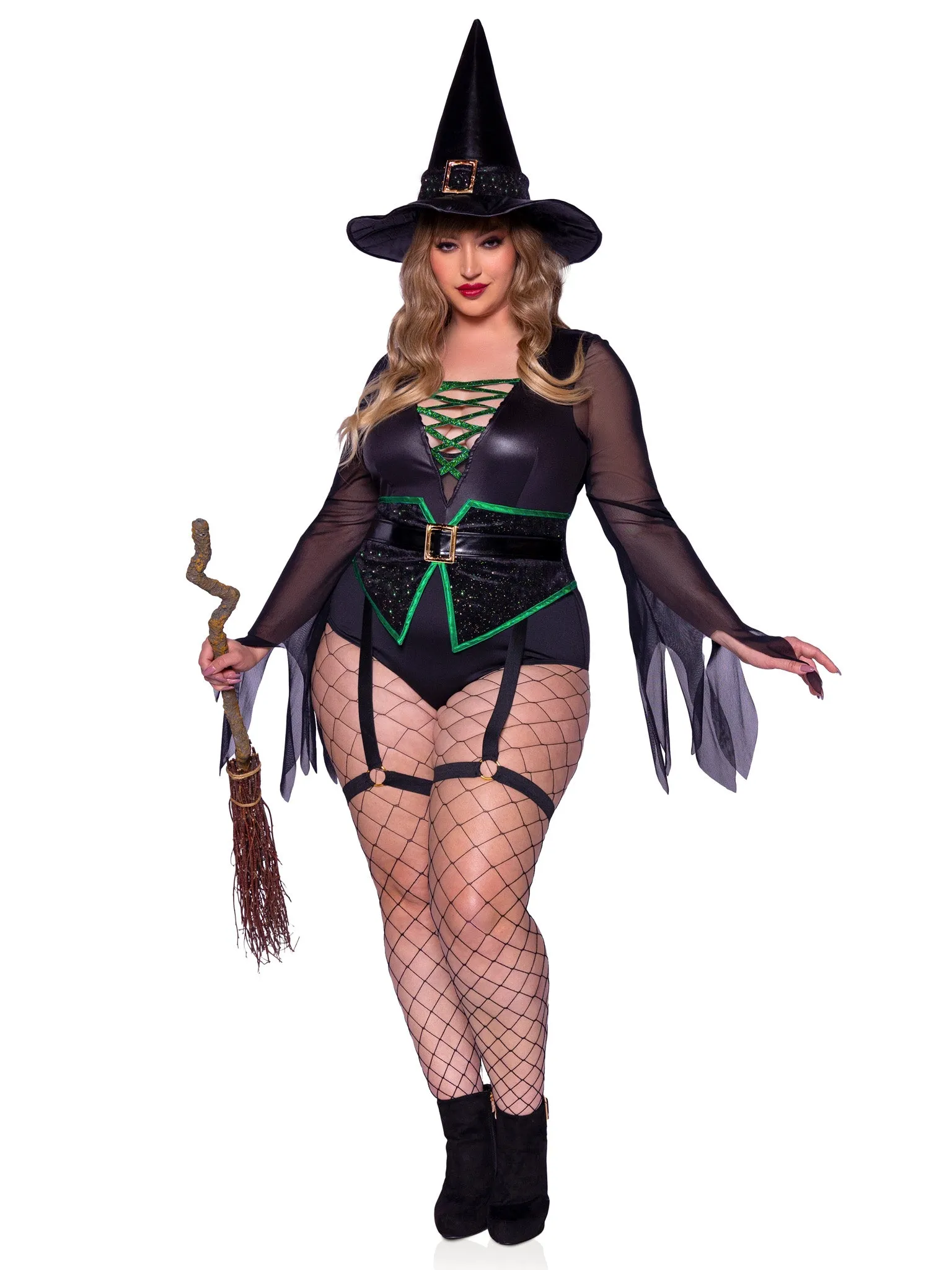 Plus Broomstick Babe Witch Costume