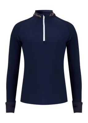 Reyal Top Navy/White Long Sleeved By A Little Bit Racey