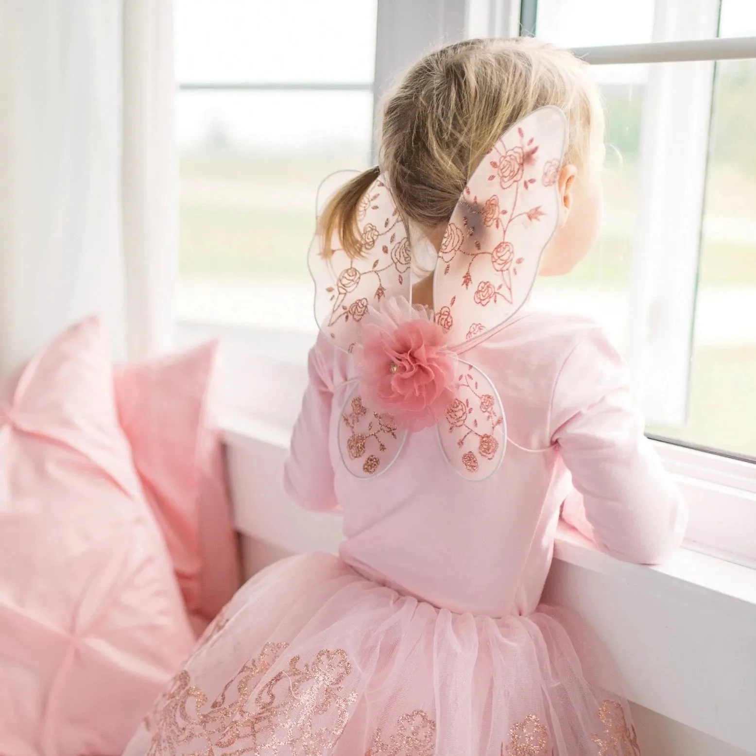Rose Gold Tutu & Wings Set
