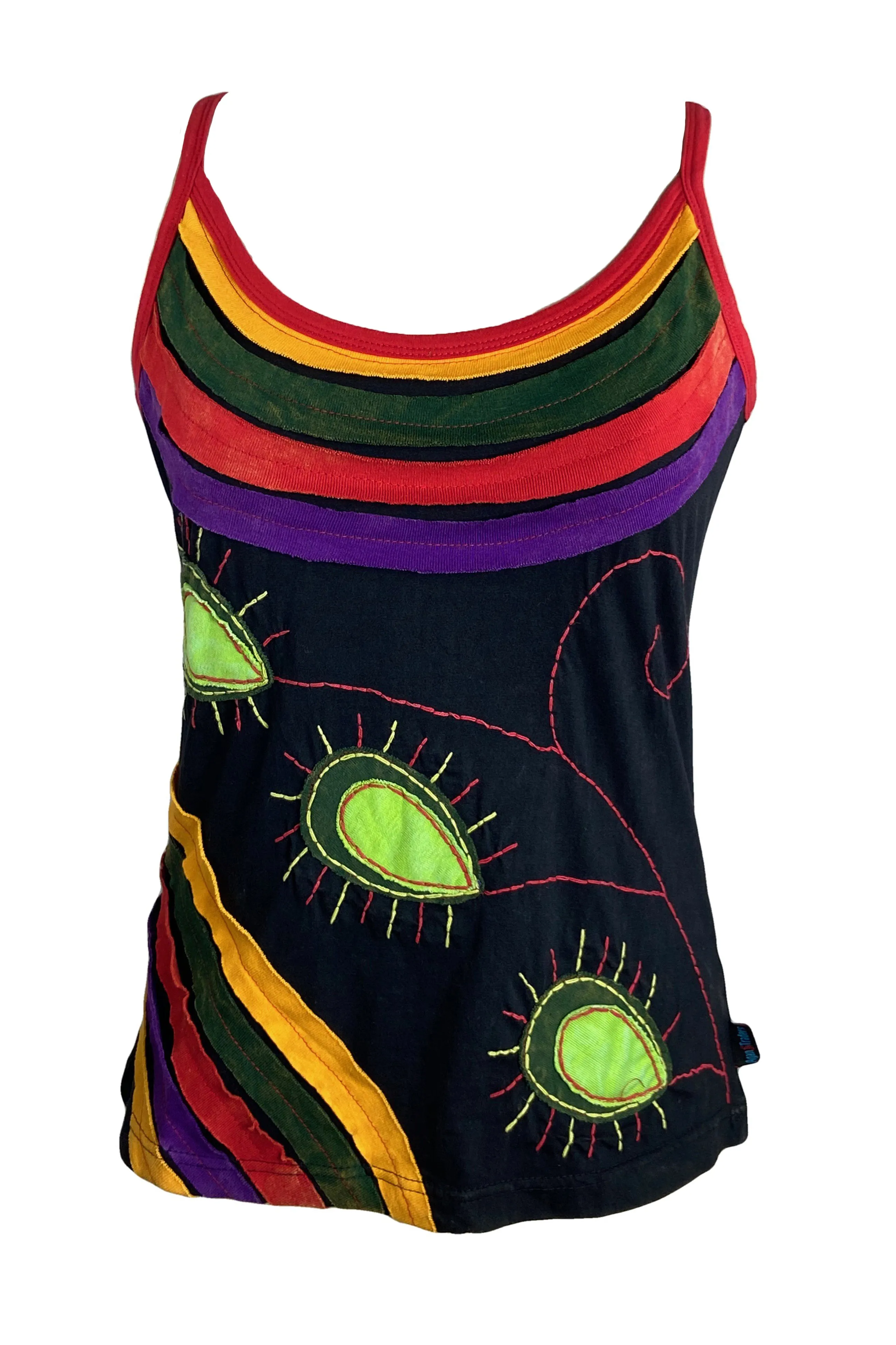 RTK 001 Rib Bohemian Feather Tank Cami Top