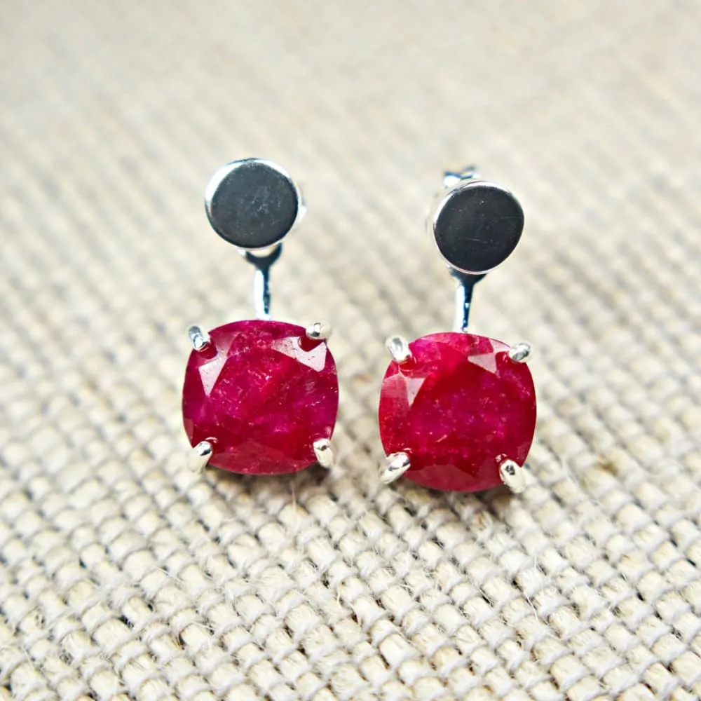 Ruby Jacket Dangle Earrings