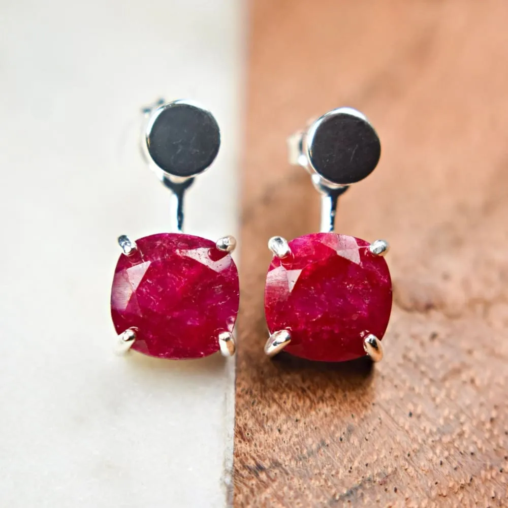 Ruby Jacket Dangle Earrings