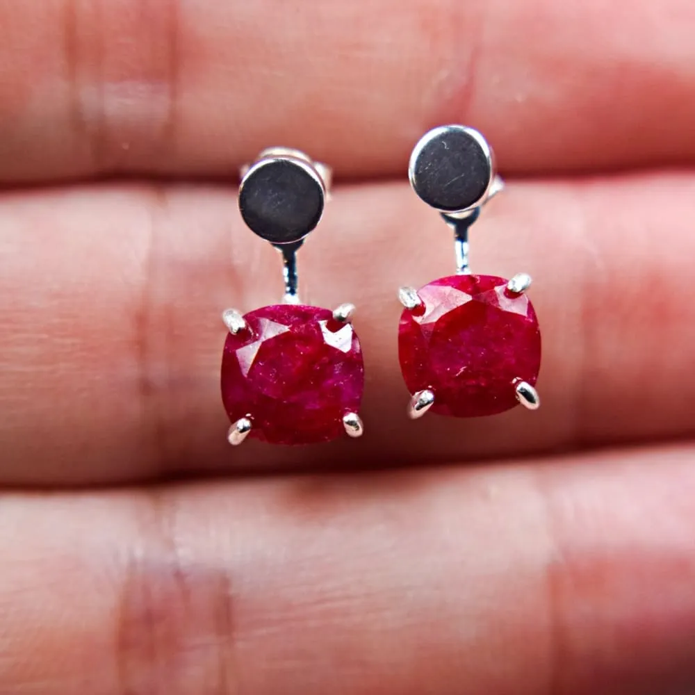 Ruby Jacket Dangle Earrings