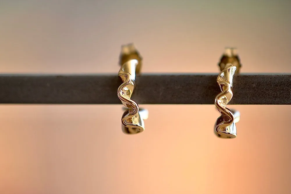 Ruffle Hoop Earrings