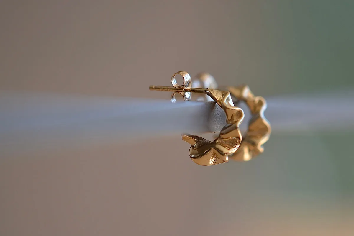 Ruffle Hoop Earrings