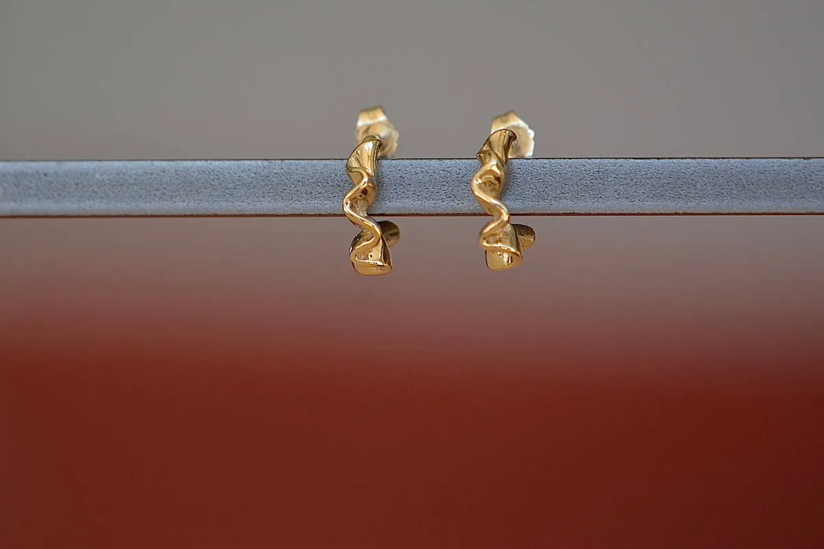 Ruffle Hoop Earrings