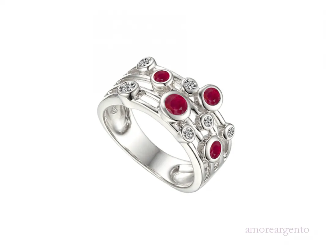 Silver Ruby Everyday Dress Ring