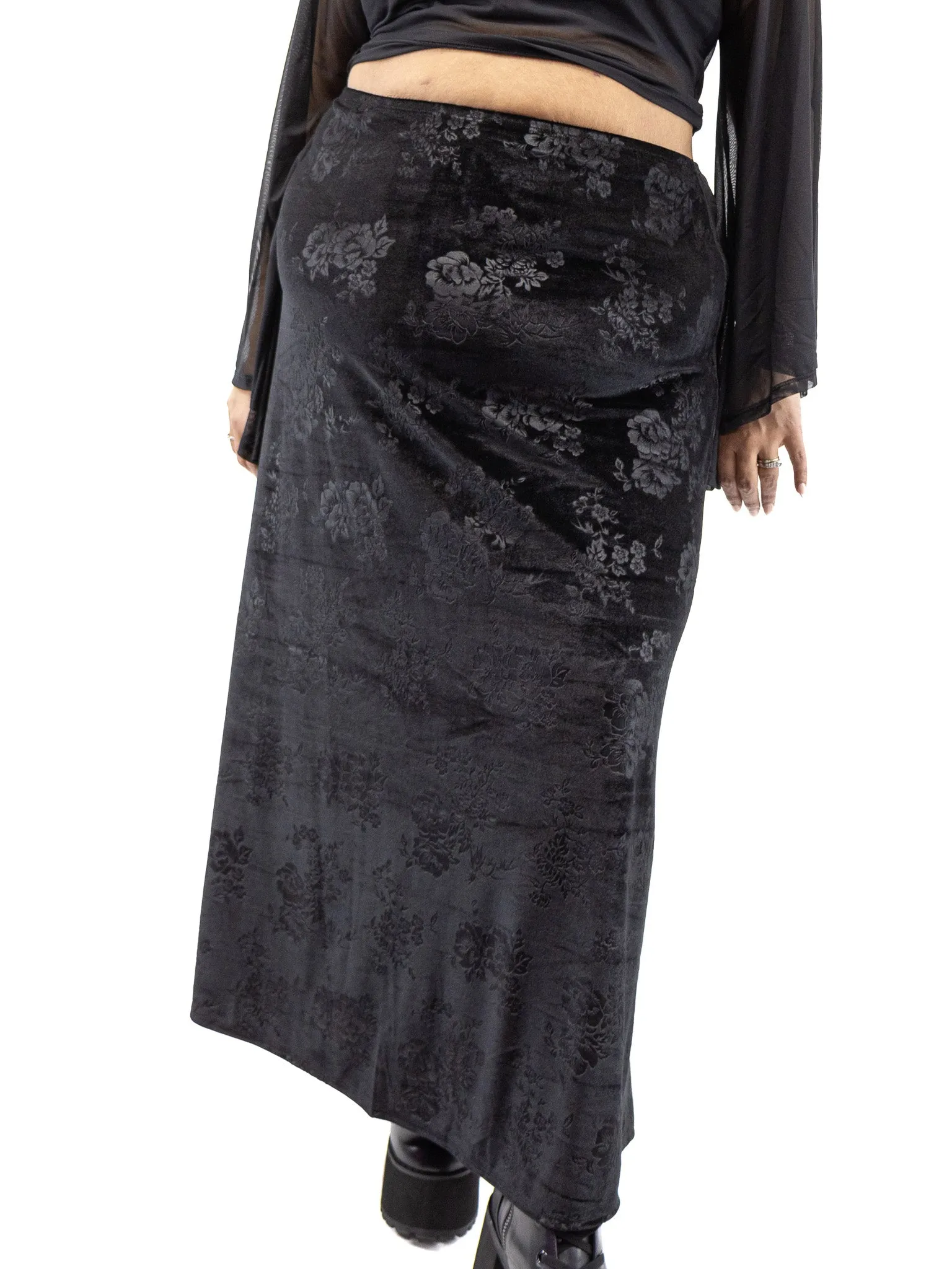 Tam Velvet Jacquard Maxi Skirt