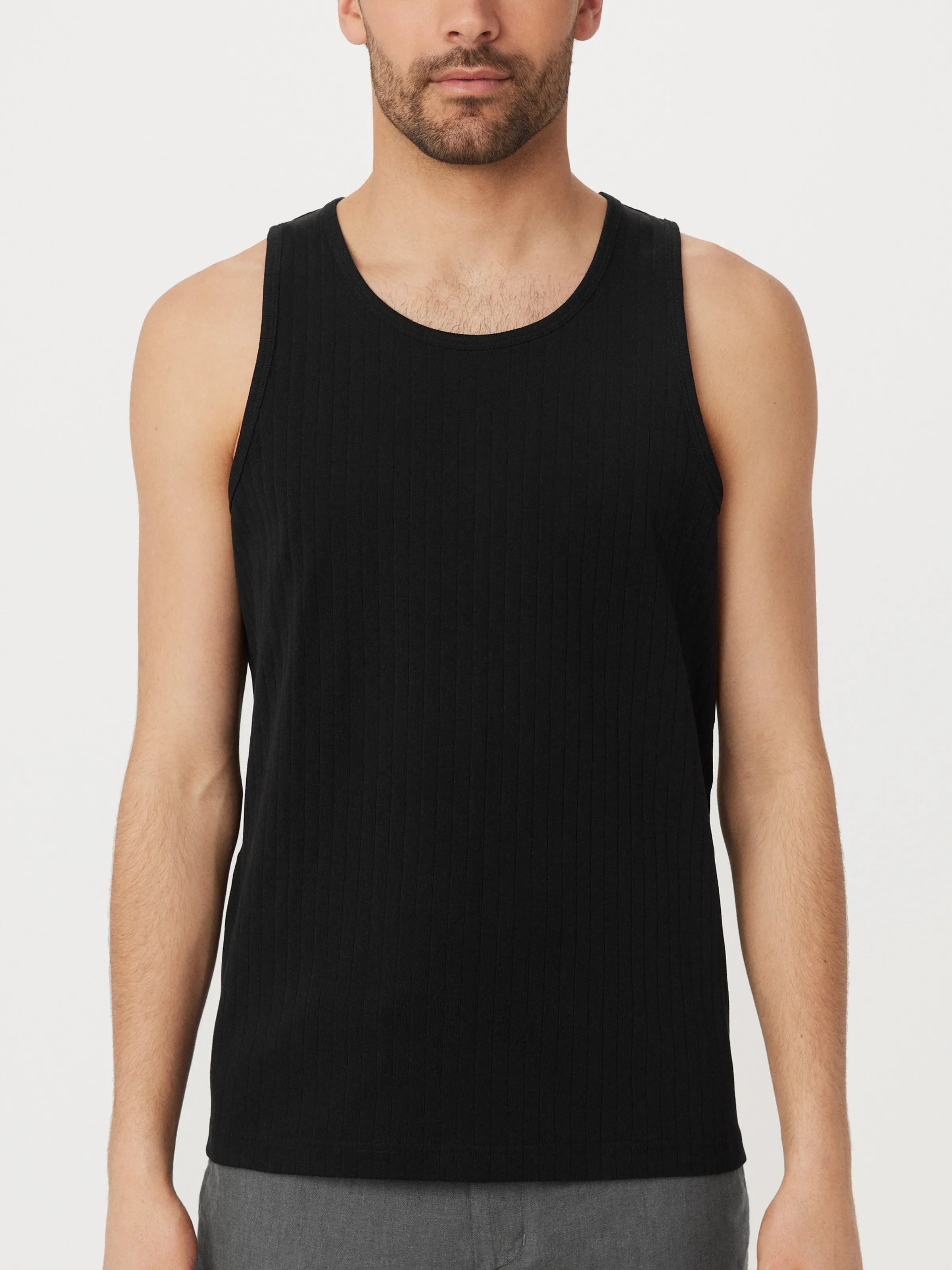 The Ribbed Tank in Black