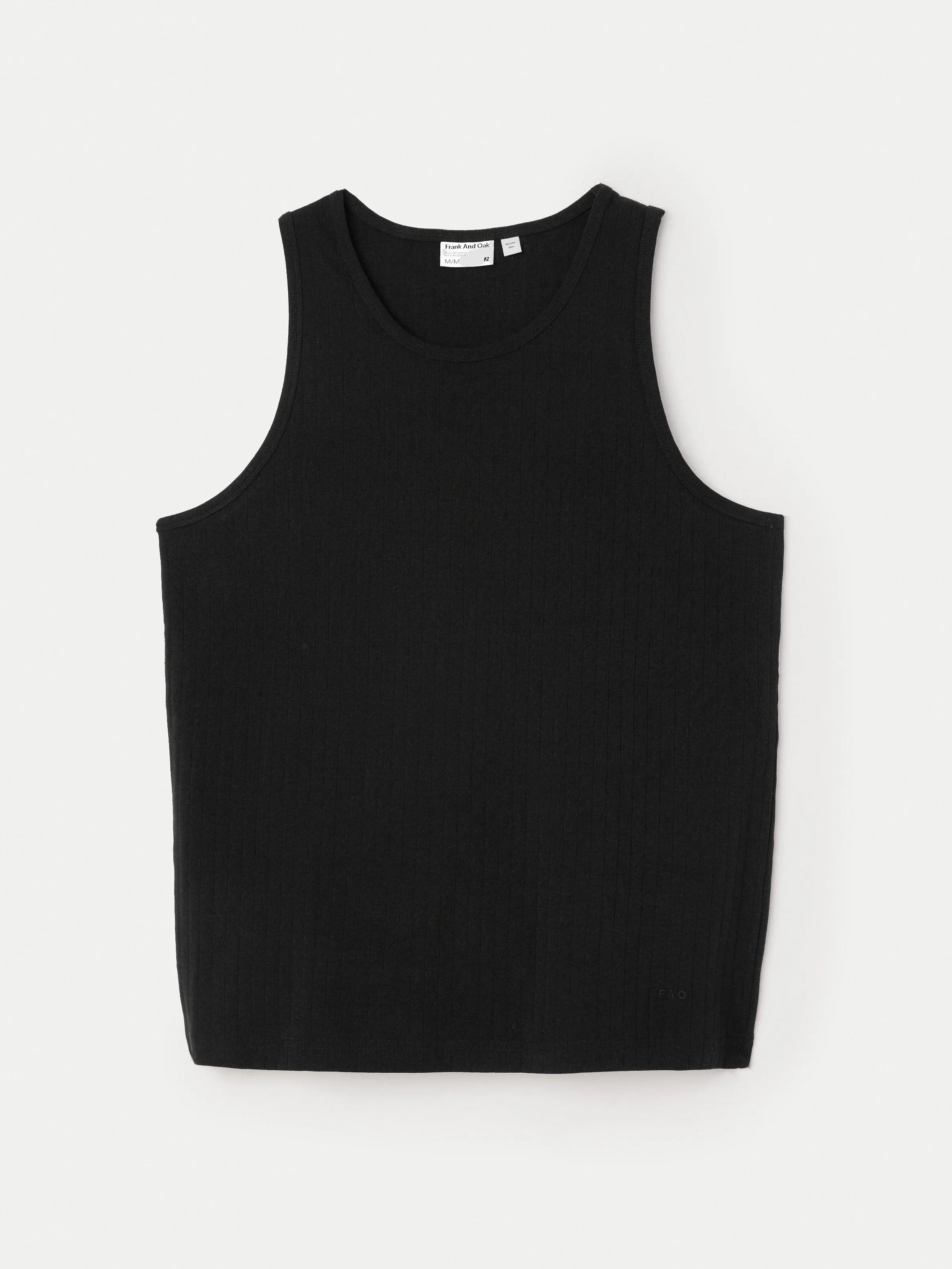 The Ribbed Tank in Black