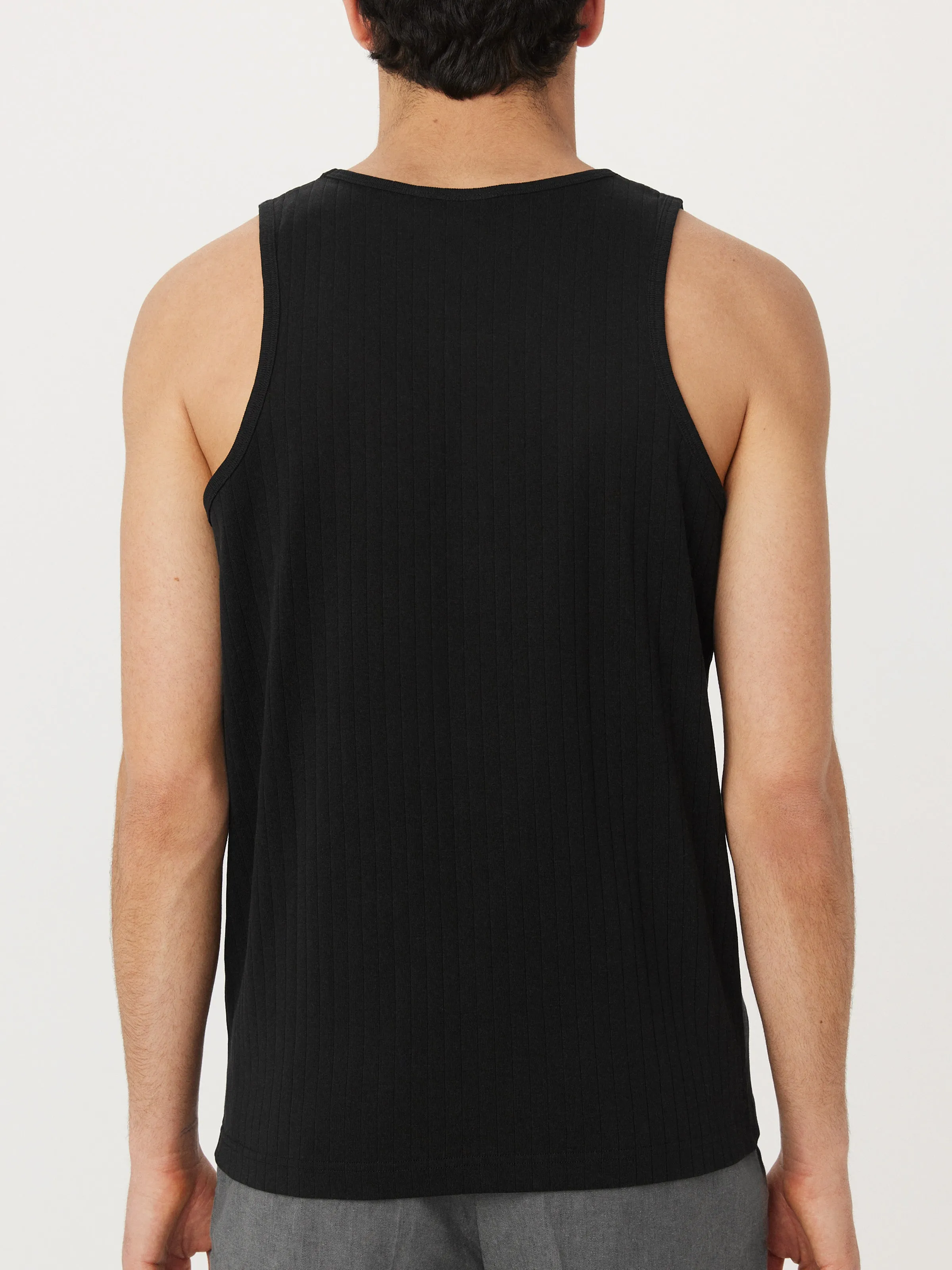 The Ribbed Tank in Black