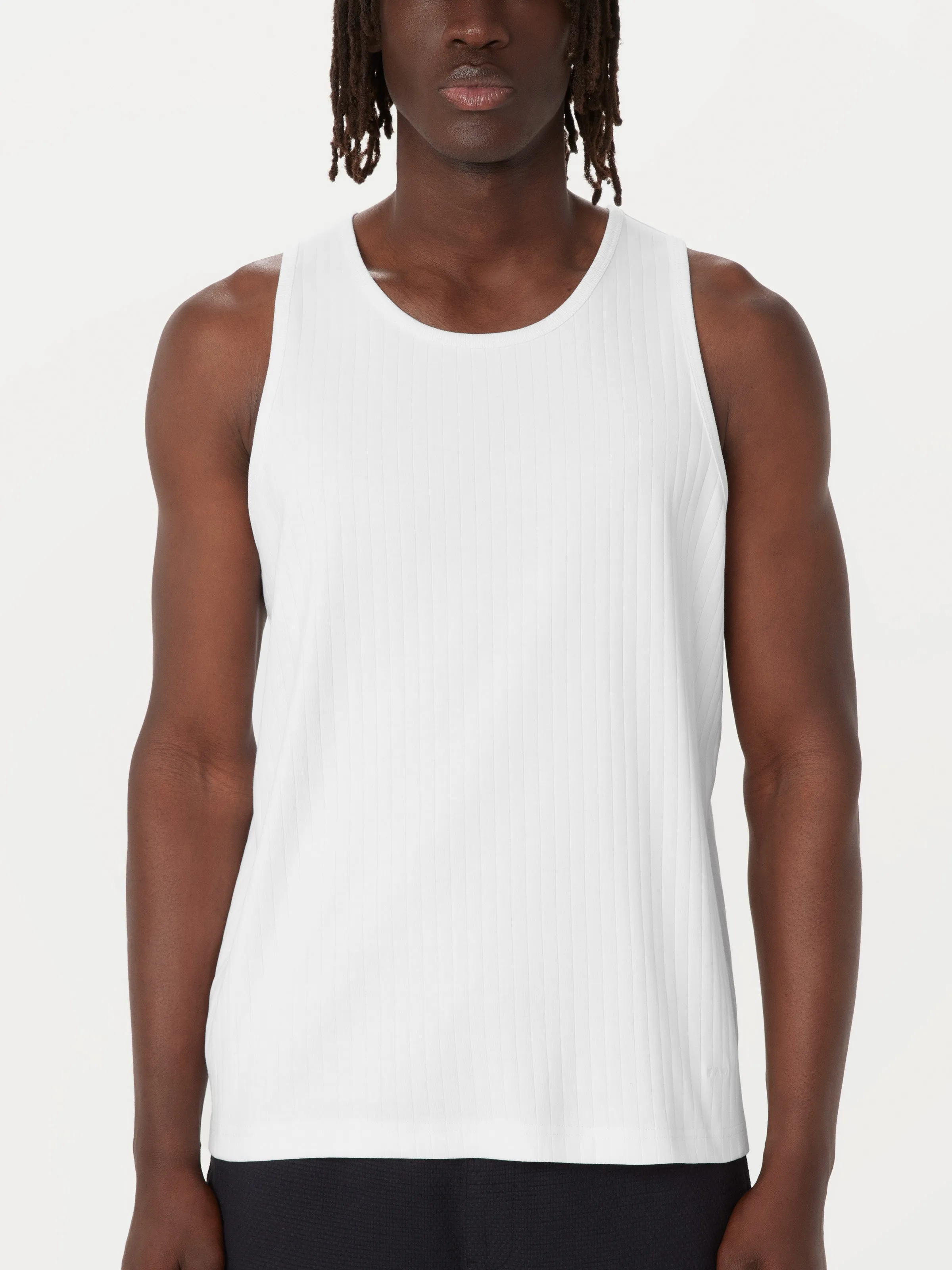 The Ribbed Tank in Bright White