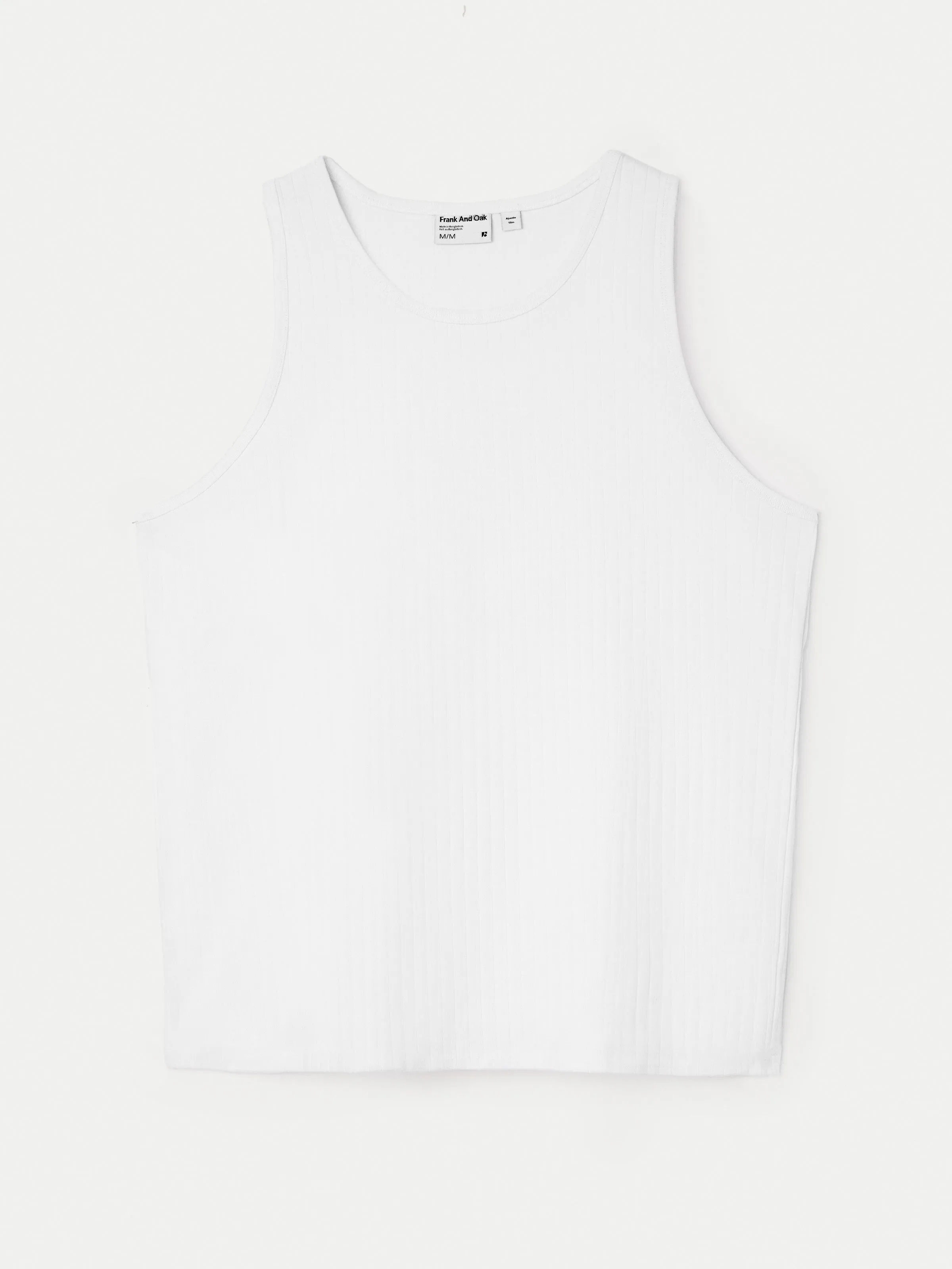 The Ribbed Tank in Bright White
