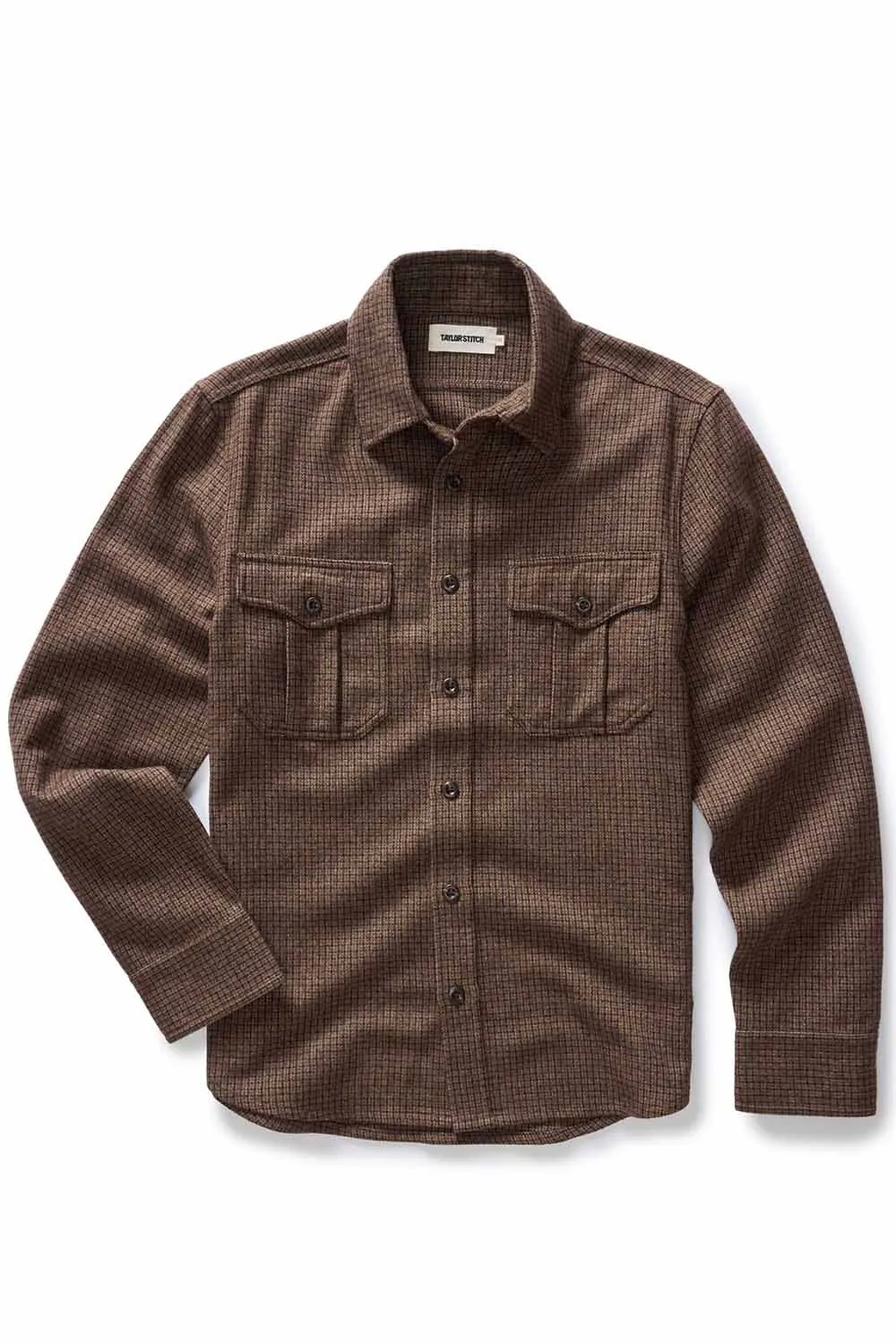 THE SADDLER SHIRT Burnt Caramel Check Wool