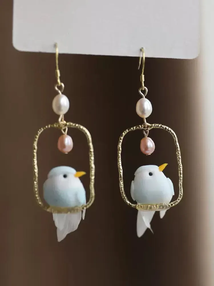 Tiny Tweet Bird Earrings & Clips
