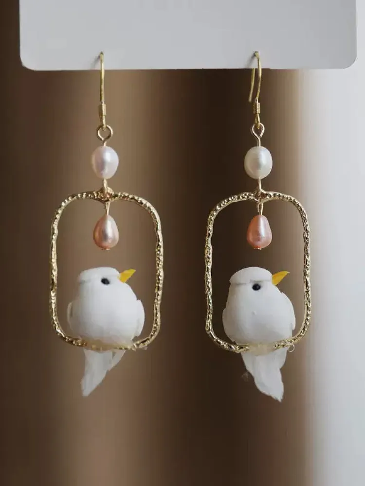 Tiny Tweet Bird Earrings & Clips