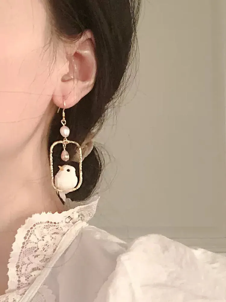 Tiny Tweet Bird Earrings & Clips