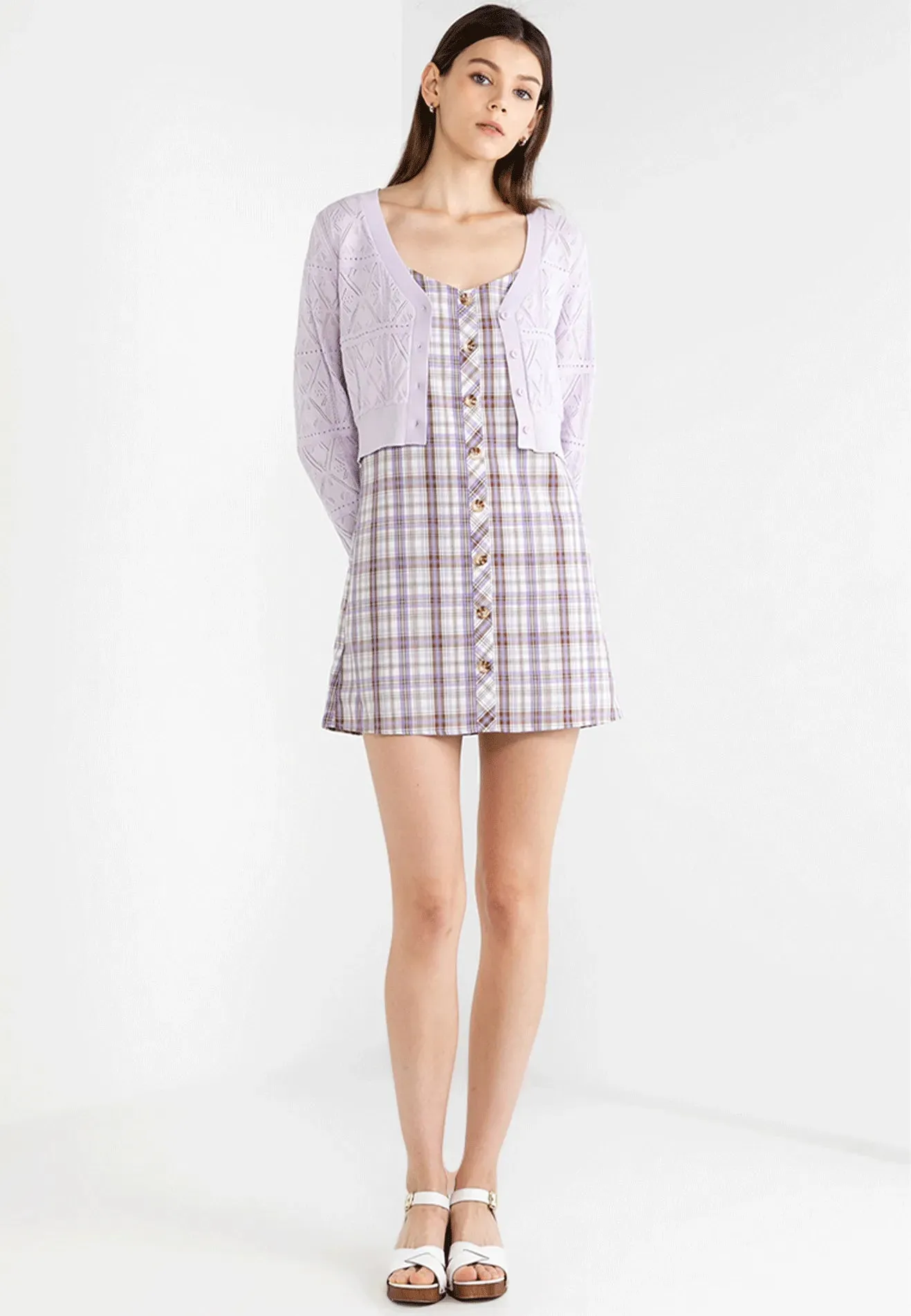 VOIR JEANS Hey Summer Collection: V-Neck Cropped Knitted Cardigan