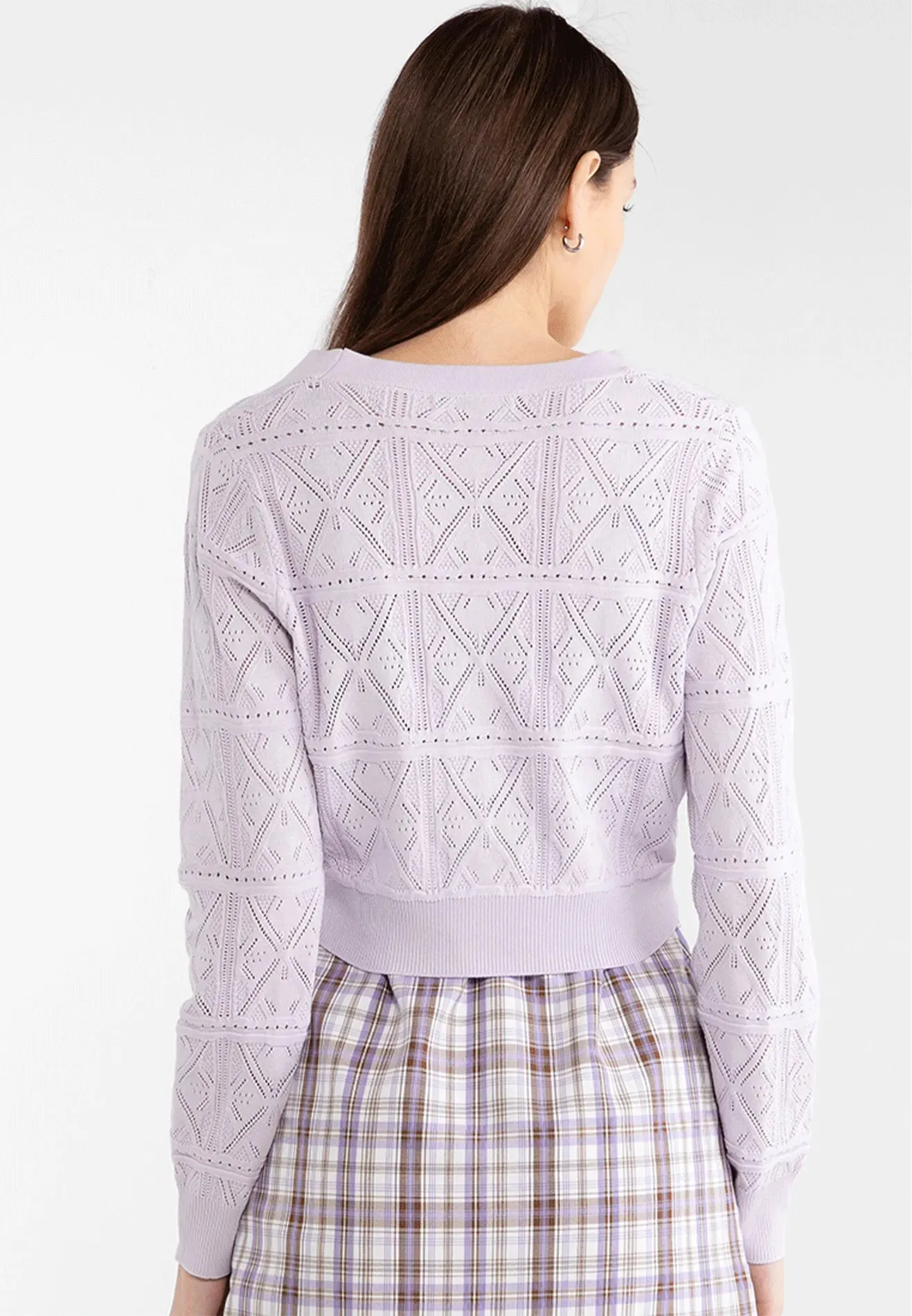 VOIR JEANS Hey Summer Collection: V-Neck Cropped Knitted Cardigan