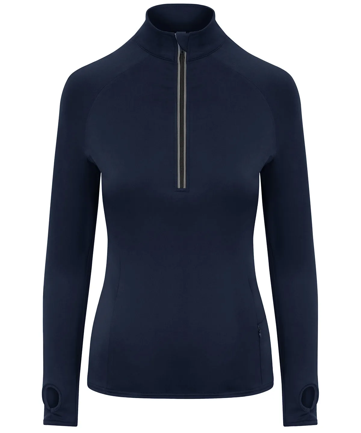 Womens Cool Flex long half-zip top | French Navy